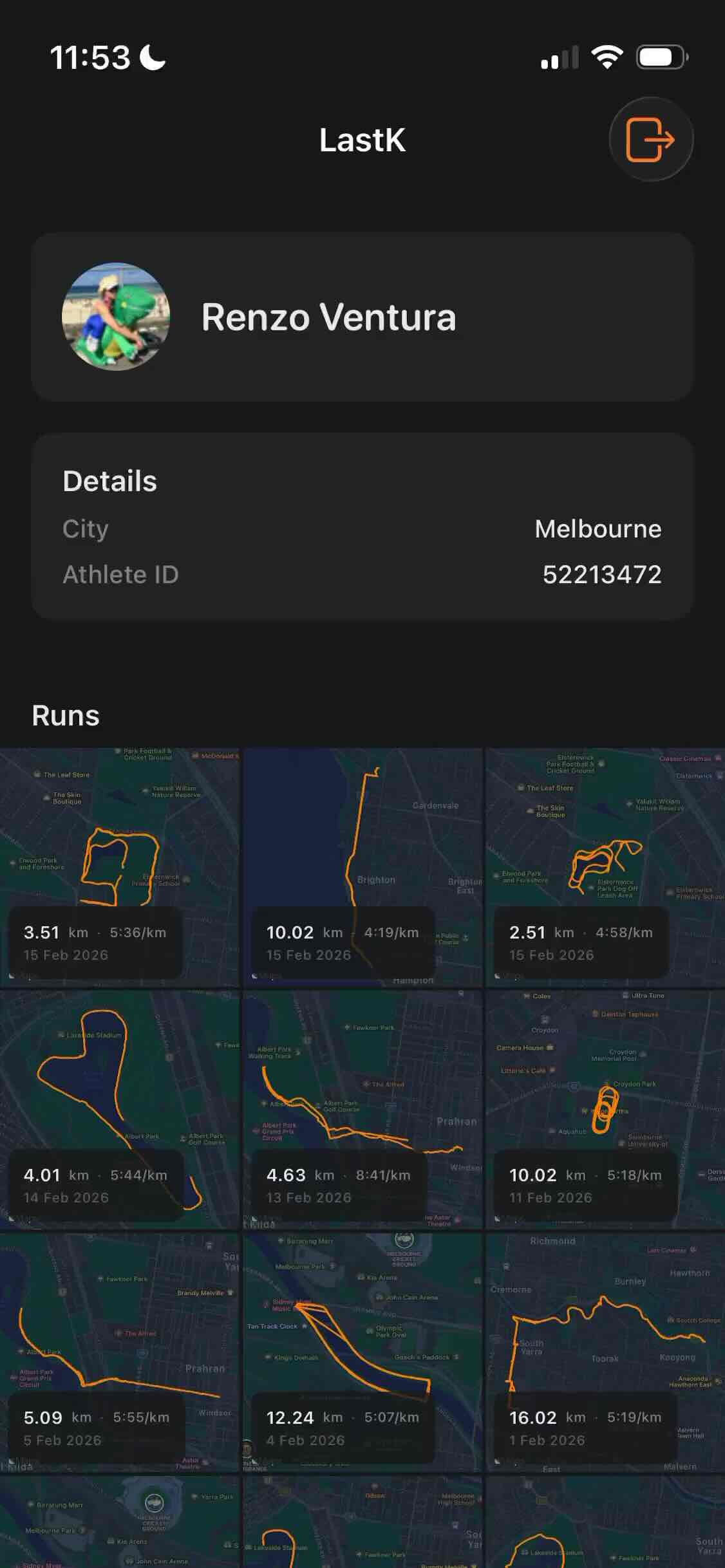 LastK app screenshot
